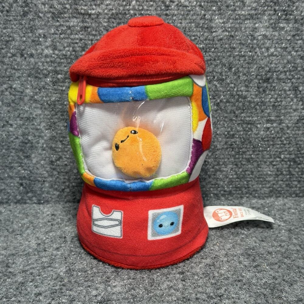 RARE Fiesta Red Gumball Machine 12" Plush Stuffed 1 Removable Zipper Retired HTF